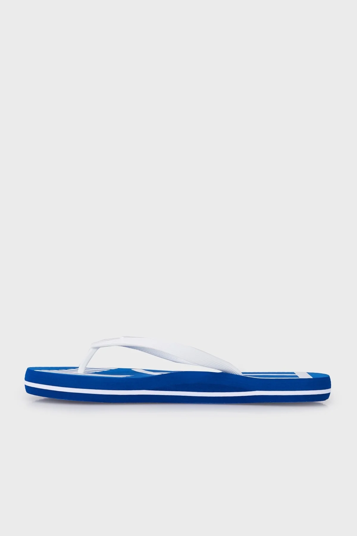 EA7 Marka Logolu Parmak Arası Erkek Terlik S XCQ004 XK196 M563 SAKS-BEYAZ - 2