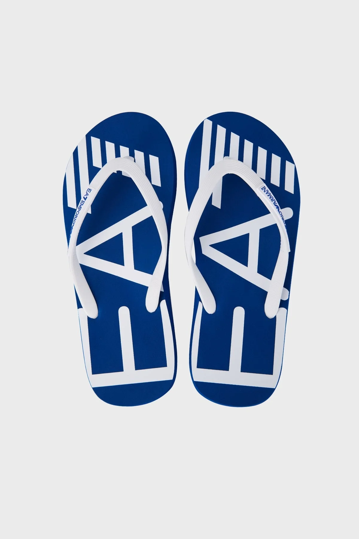 EA7 Marka Logolu Parmak Arası Erkek Terlik S XCQ004 XK196 M563 SAKS-BEYAZ - 4