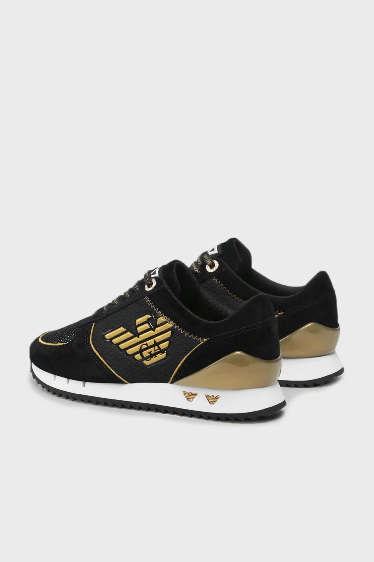 EA7 Marka Logolu Sneaker Unisex Ayakkabı X7X005 XK210 Q194 SİYAH - 2