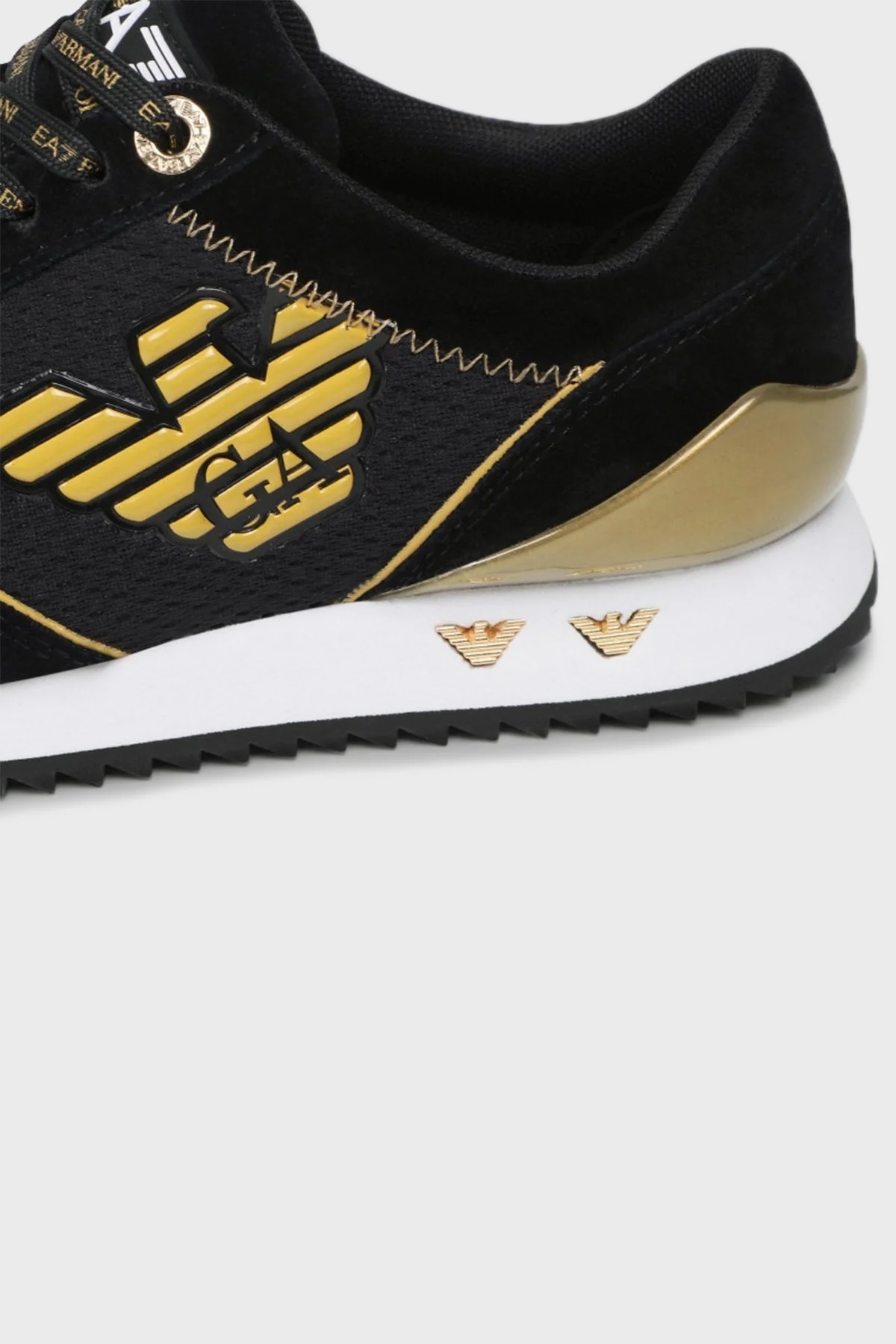 EA7 Marka Logolu Sneaker Unisex Ayakkabı X7X005 XK210 Q194 SİYAH - 6