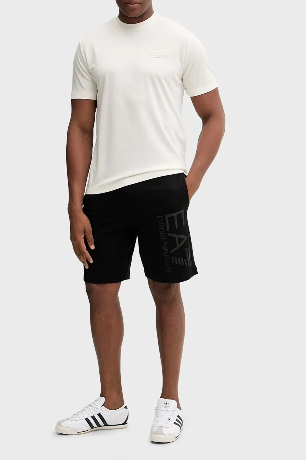 EA7 Modal Regular Fit Logolu Bisiklet Yaka Erkek T Shirt 7M001357 AF13862 U0004 BEYAZ - 2