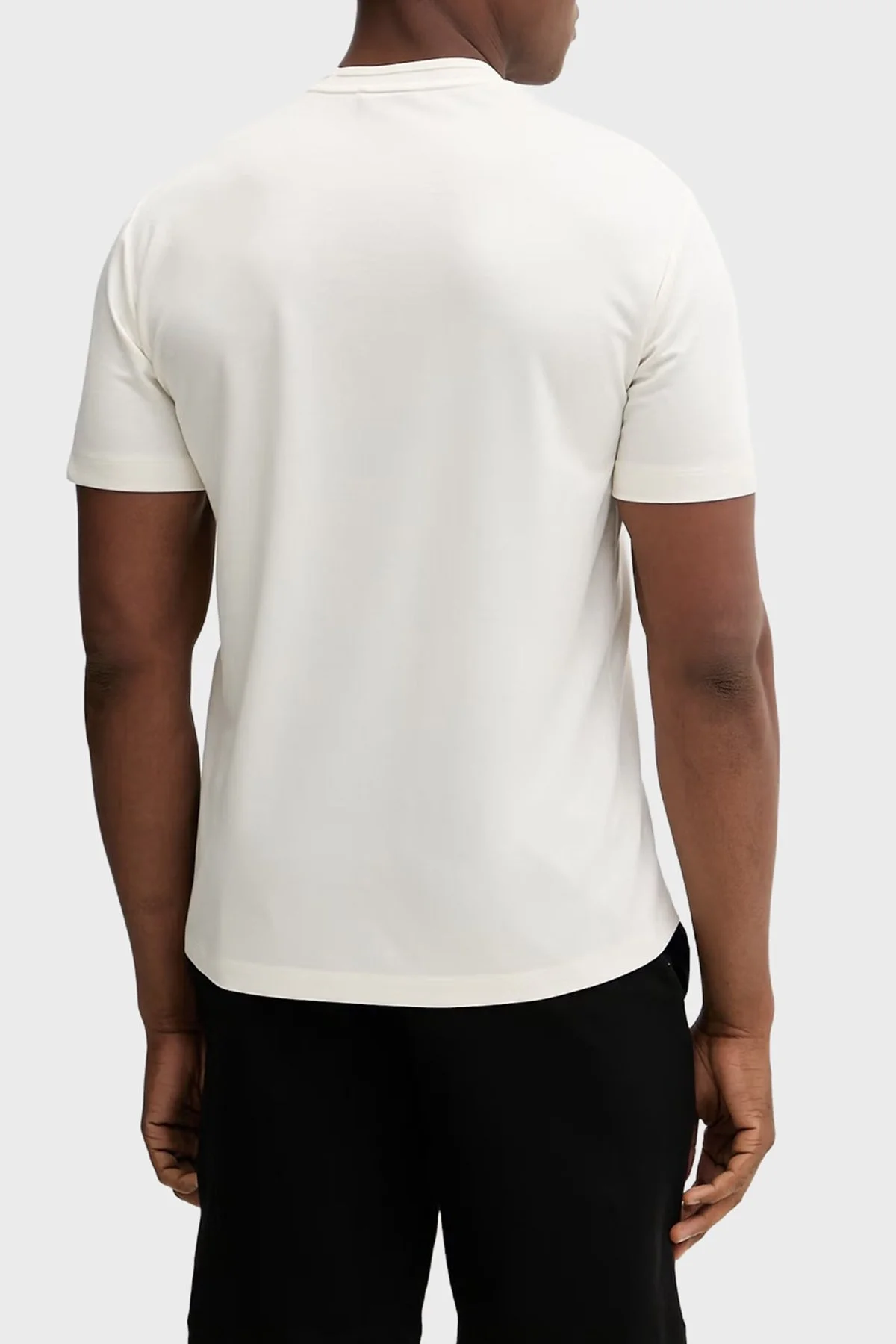 EA7 Modal Regular Fit Logolu Bisiklet Yaka Erkek T Shirt 7M001357 AF13862 U0004 BEYAZ - 3