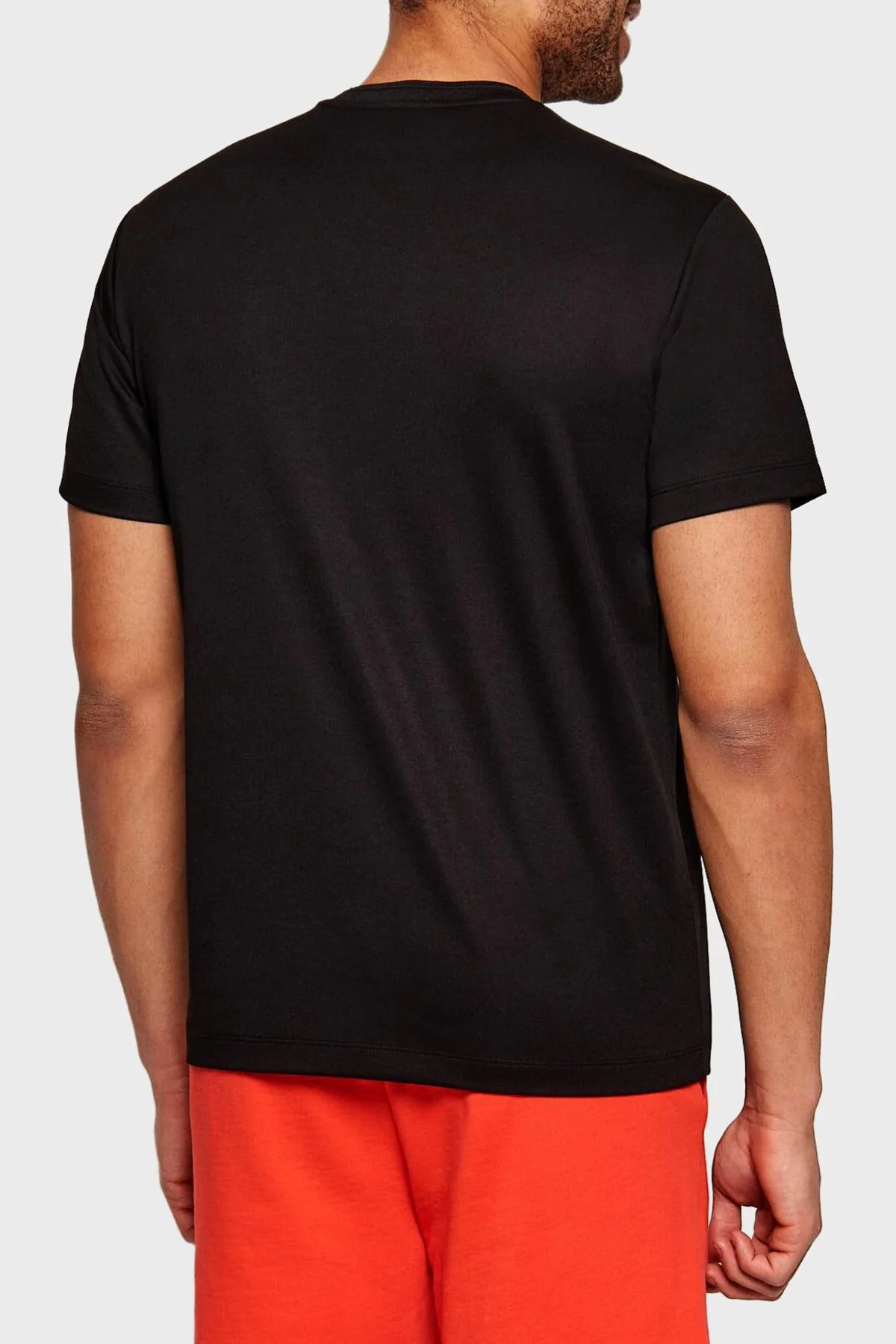 EA7 Modal Regular Fit Logolu Bisiklet Yaka Erkek T Shirt 7M001357 AF13862 UC001 SİYAH - 2