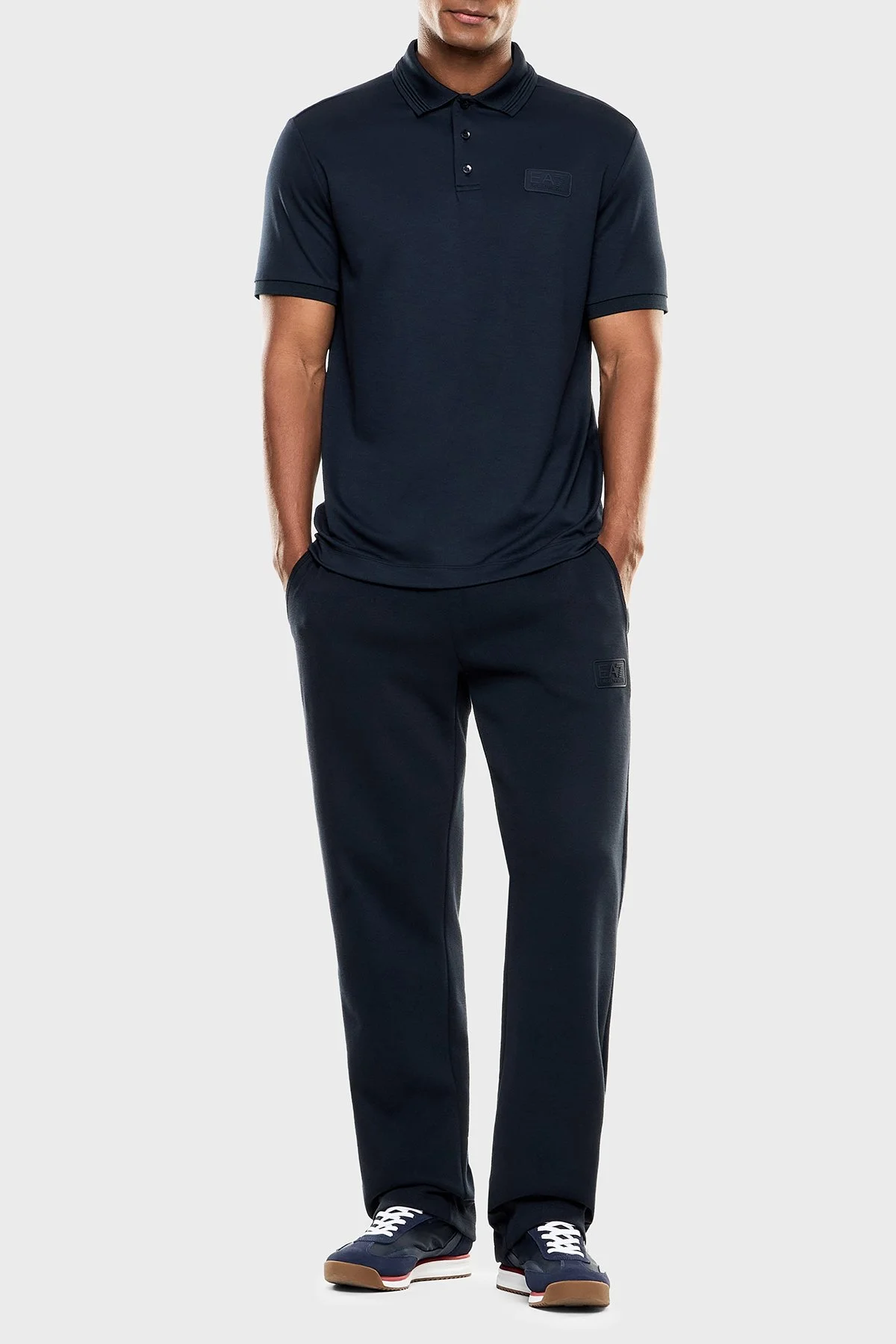 EA7 Modal Regular Fit Logolu Düğmeli Erkek Polo 7M001359 AF13862 UB102 LACİVERT - 2