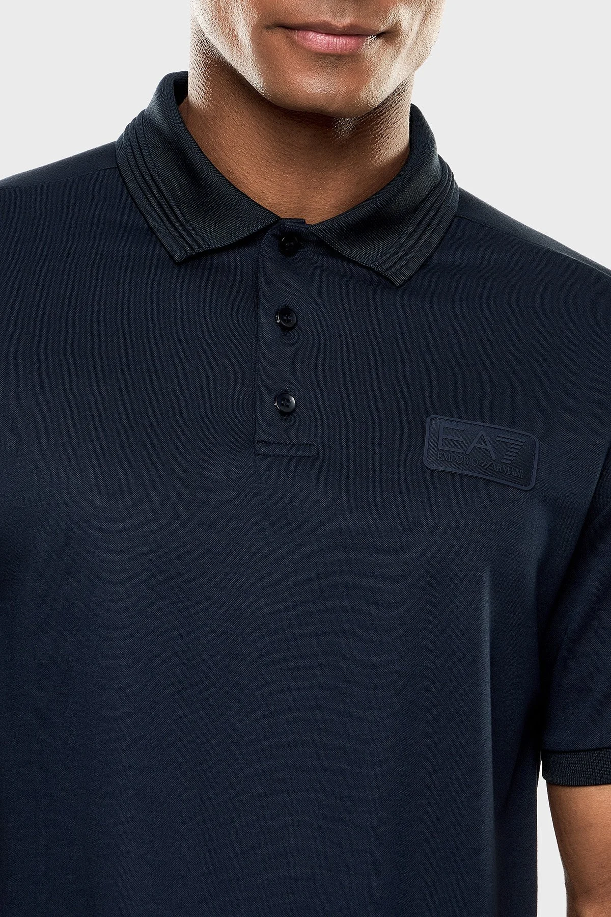 EA7 Modal Regular Fit Logolu Düğmeli Erkek Polo 7M001359 AF13862 UB102 LACİVERT - 4