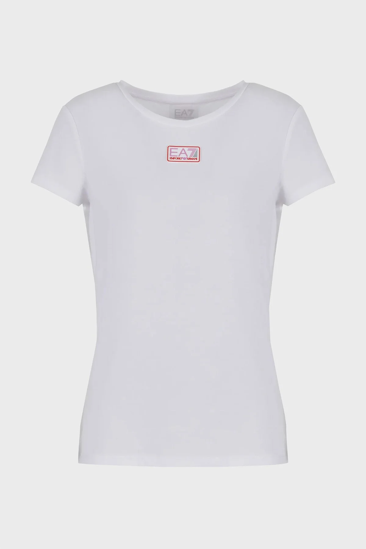 EA7 Natural Ventus7 Regular Fit Bisiklet Yaka Kadın T Shirt 3DTT17 TJKUZ 1100 BEYAZ - 1