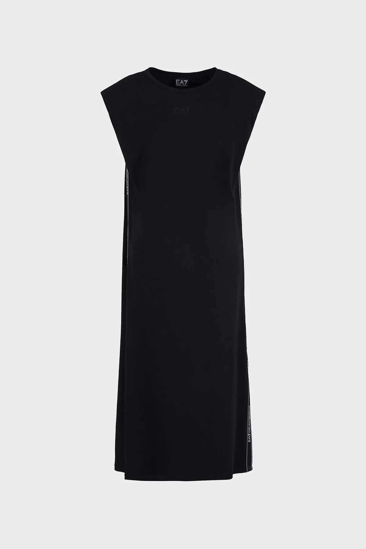 EA7 Organik Pamuklu Relaxed Fit Midi Bayan Elbise 3DTA61 TJ6SZ 1200 SİYAH - 5