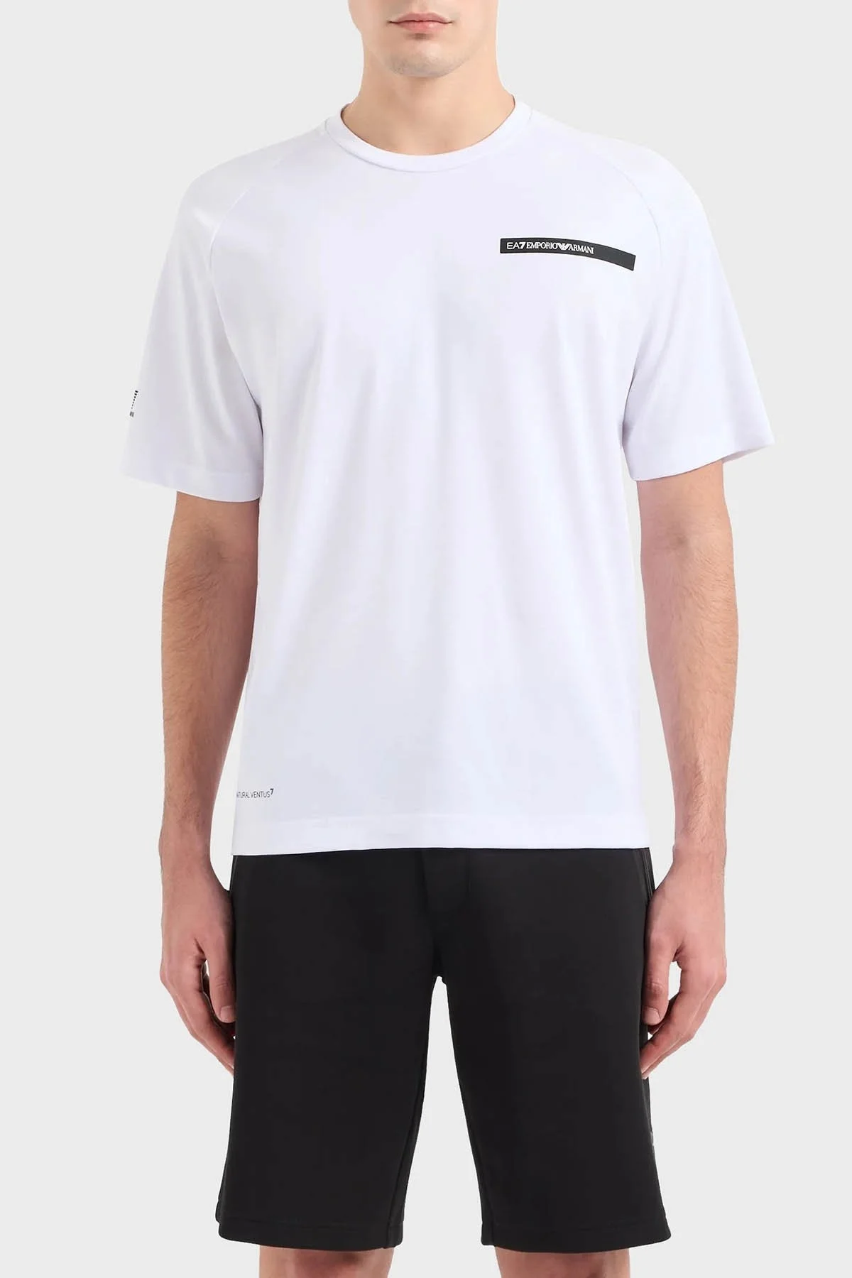 EA7 Oversize Fit Bisiklet Yaka Erkek T Shirt 3DPT11 PJUYZ 1100 BEYAZ - 6