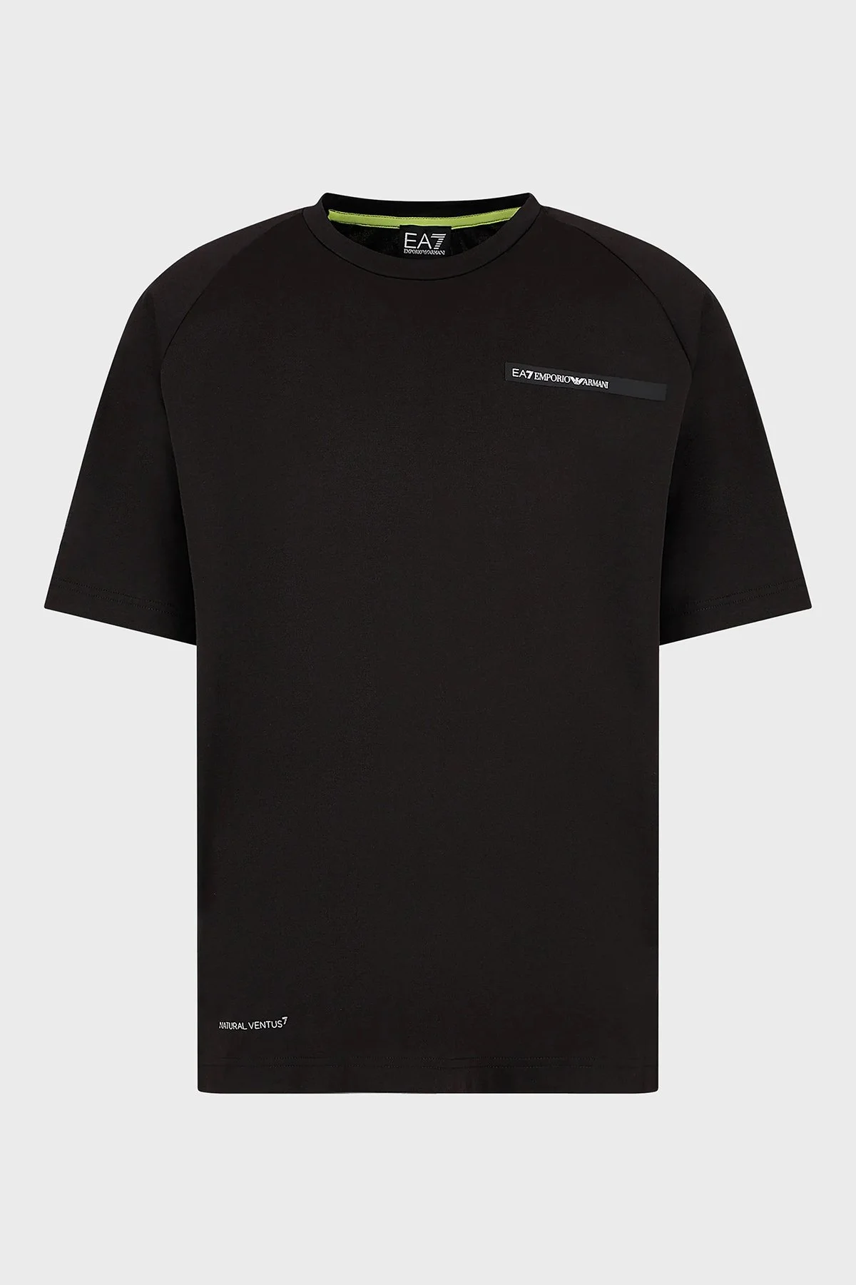 EA7 Oversize Fit Bisiklet Yaka Erkek T Shirt 3DPT11 PJUYZ 1200 SİYAH - 5