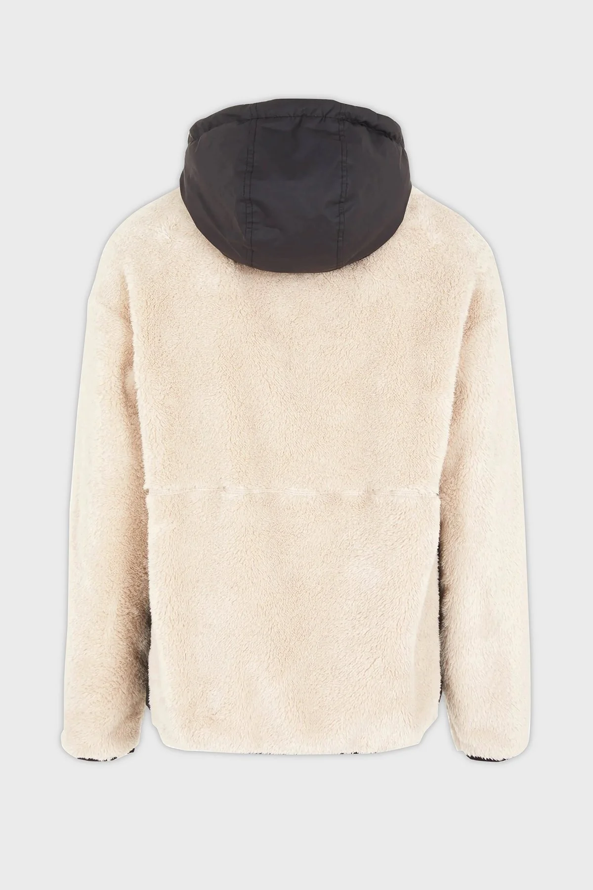 EA7 Oversize Fit Kapüşonlu Sherpa Erkek Sweat 6RPM51 PJSFZ 1716 BEJ - 5