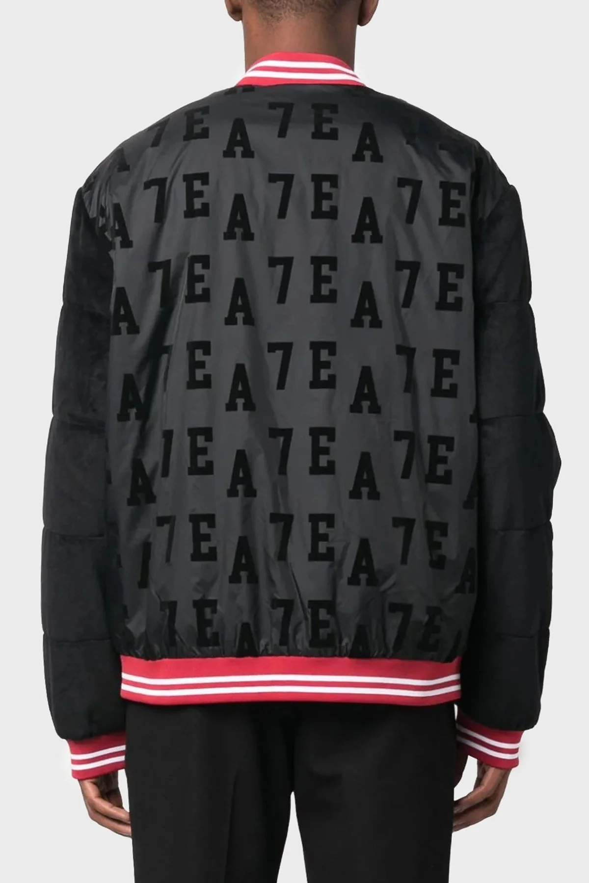 EA7 Oversize Fit Kolej Yaka Bomber Erkek Ceket 6RPB09 PNECZ 1200 SİYAH - 3