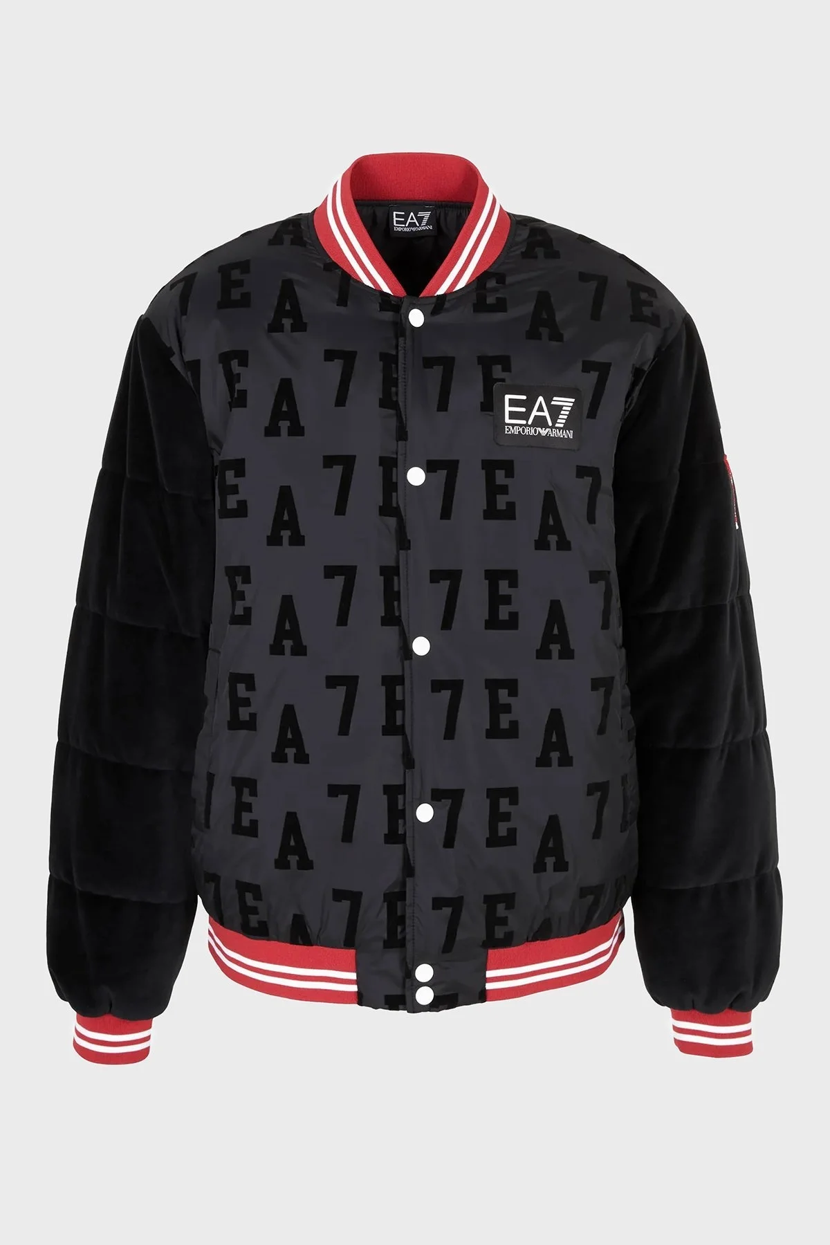 EA7 Oversize Fit Kolej Yaka Bomber Erkek Ceket 6RPB09 PNECZ 1200 SİYAH - 5