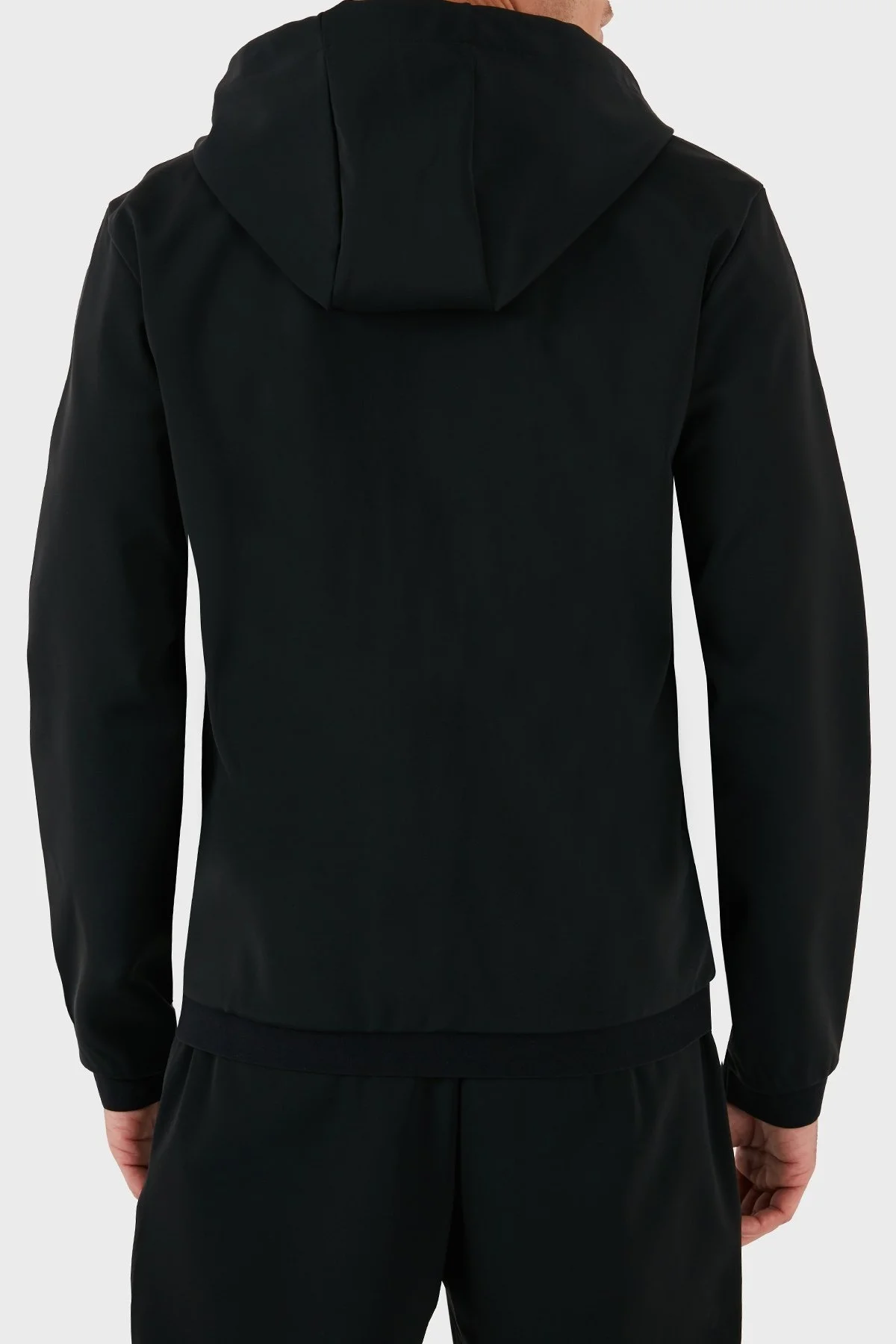 EA7 Pamuk Karışımlı Regular Fit Kapüşonlu Çift Yönlü Fermuar Erkek Sweat 7M000035 AF10343 UC001 SİYAH - 3