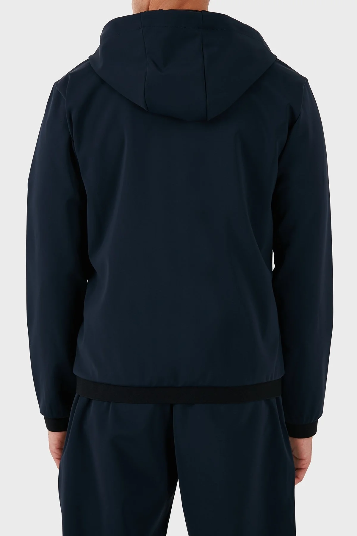 EA7 Pamuk Karışımlı Regular Fit Kapüşonlu Çift Yönlü Fermuarlı Erkek Sweat 7M000035 AF10343 UB102 LACİVERT - 3