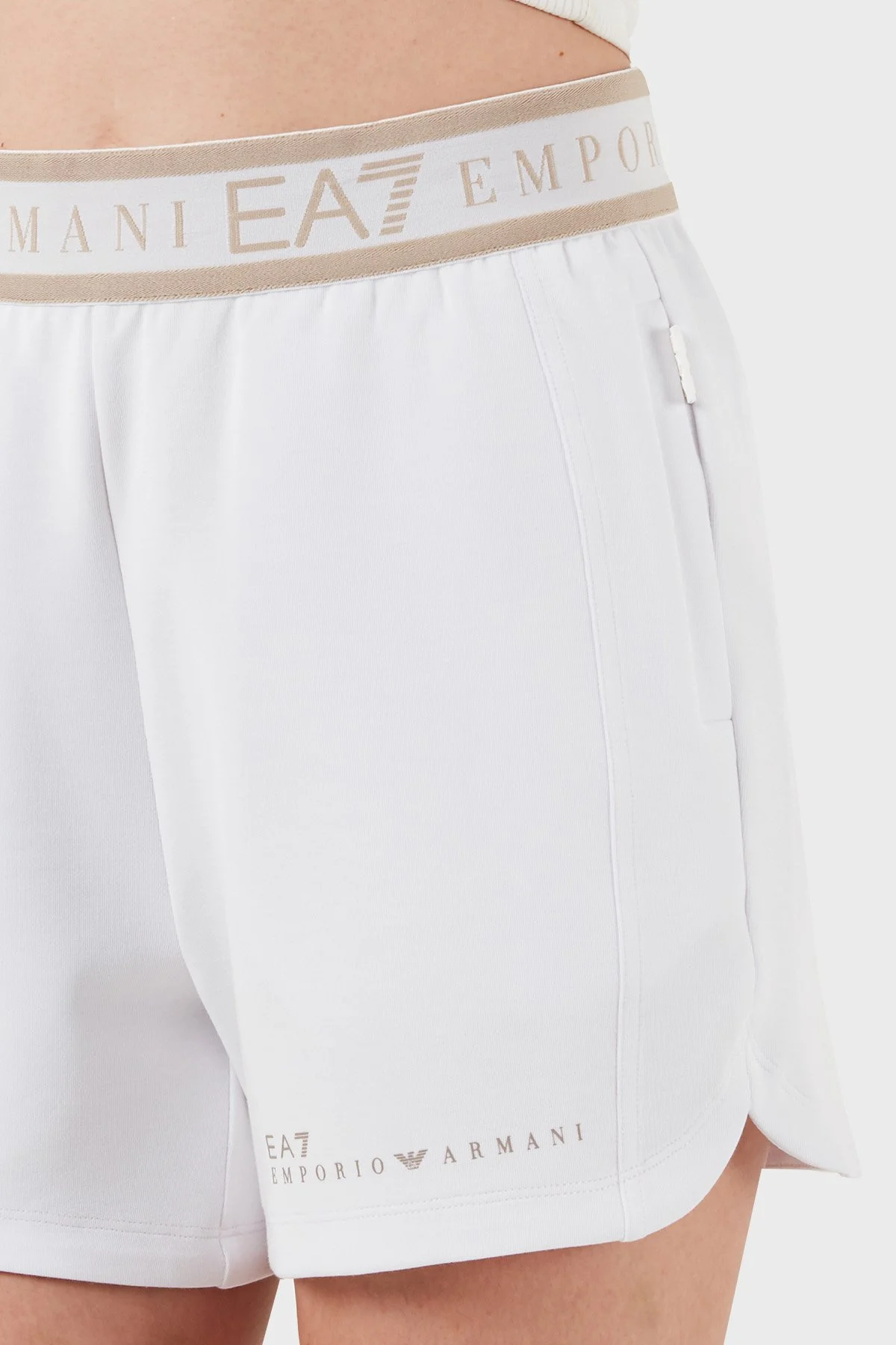 EA7 Pamuk Karışımlı Regular Fit Logolu Kadın Short 7W000280 AF12501 U0002 BEYAZ - 6