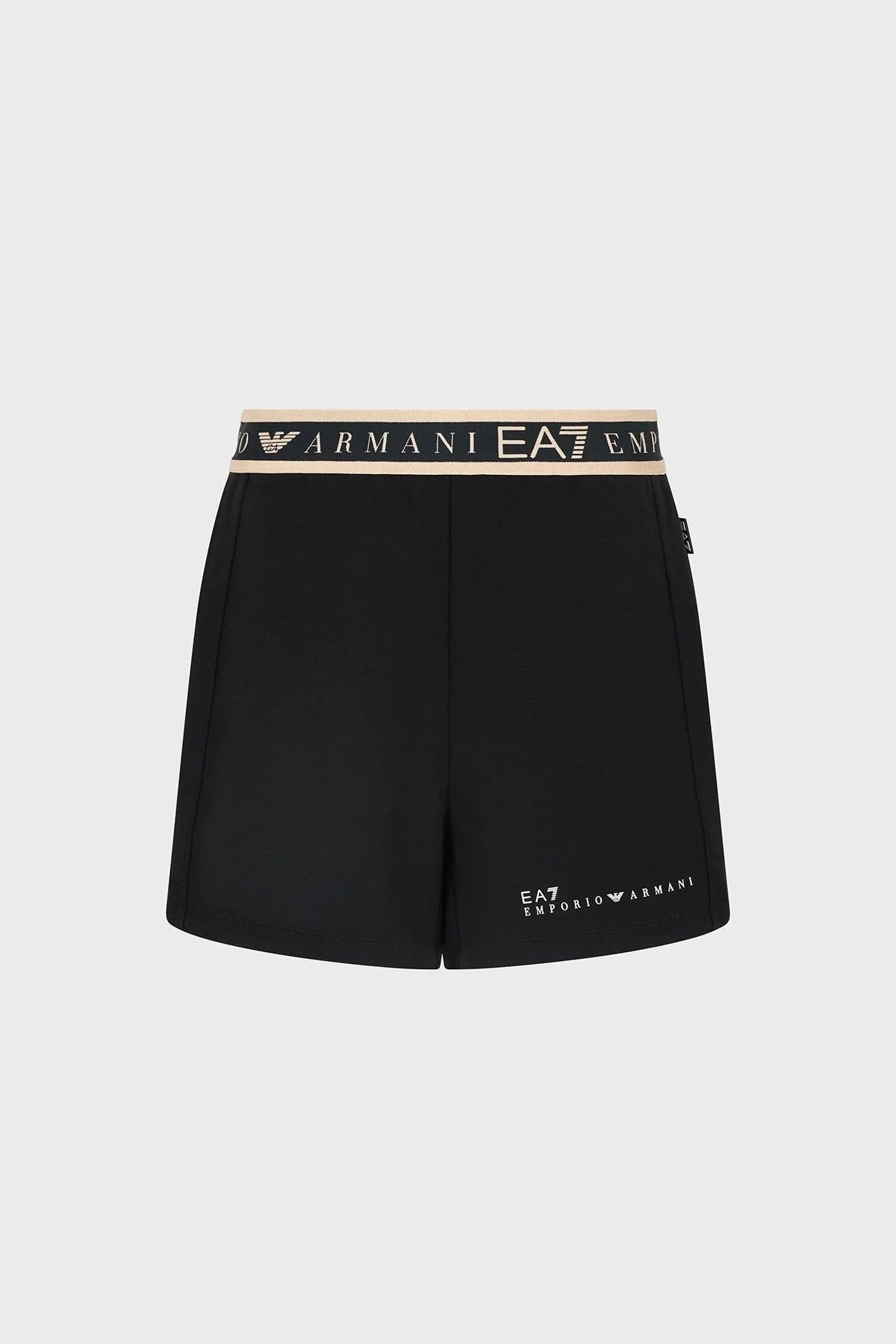 EA7 Pamuk Karışımlı Regular Fit Logolu Bayan Short 7W000280 AF12501 UC001 SİYAH - 5