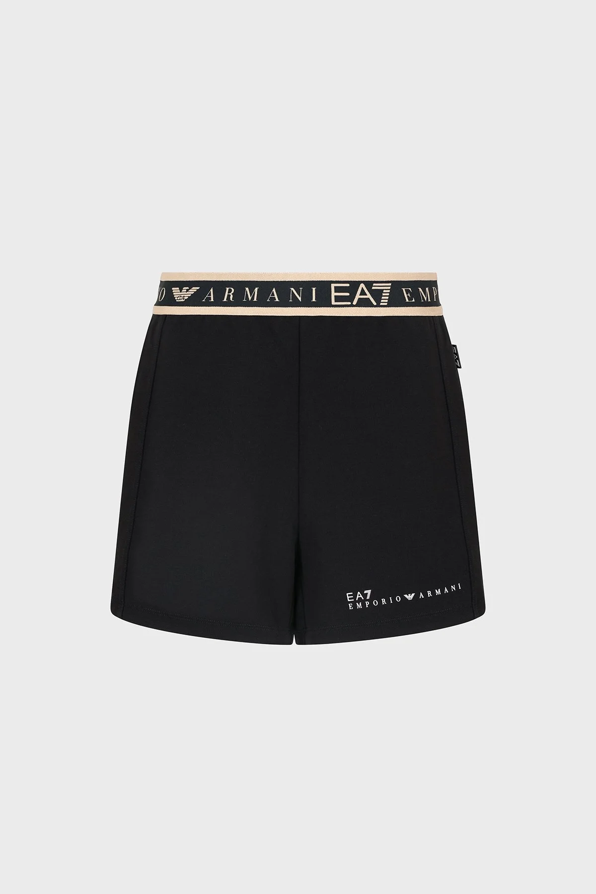 EA7 Pamuk Karışımlı Regular Fit Logolu Kadın Short 7W000280 AF12501 UC001 SİYAH - 5