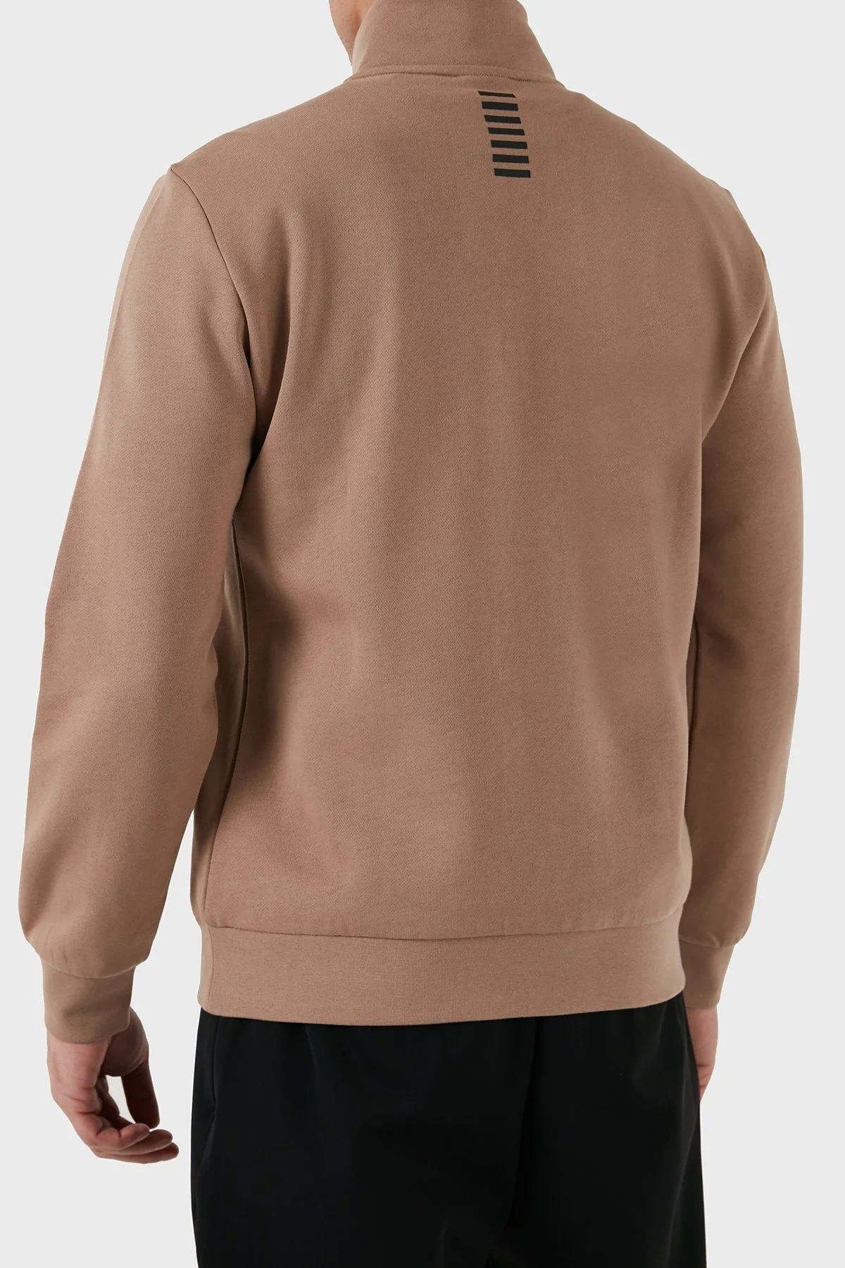 EA7 Pamuk Karışımlı Regular Fit Yarım Fermuarlı Dik Yaka Erkek Sweat 8NPM35 PJVTZ 1745 SÜTLÜ KAHVE - 10