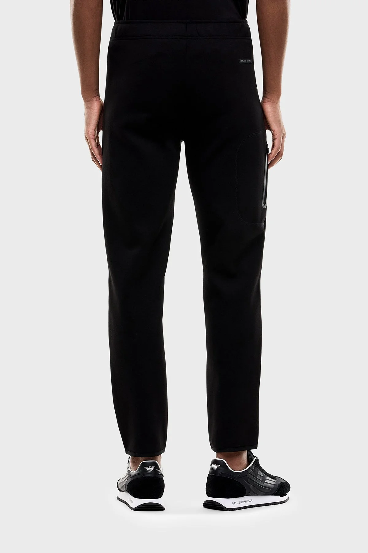 EA7 Pamuklu Jarse Slim Fit Normal Bel Jogger Erkek Pantolon 7M002518 AF20845 UC001 Siyah - 3