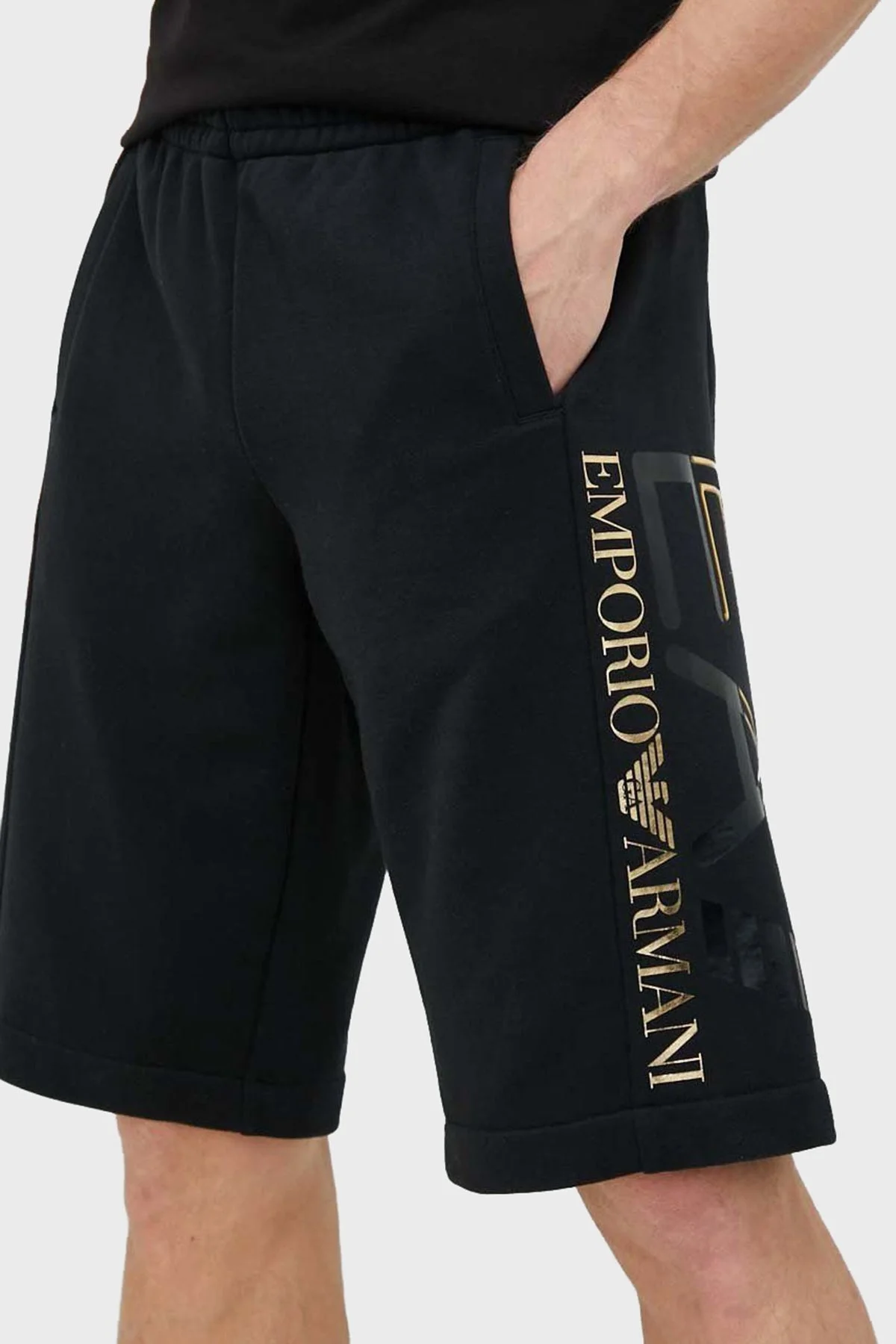 EA7 Pamuklu Logolu Regular Fit Cepli Erkek Bermuda 3RPS57 PJLSZ 0208 SİYAH - 1