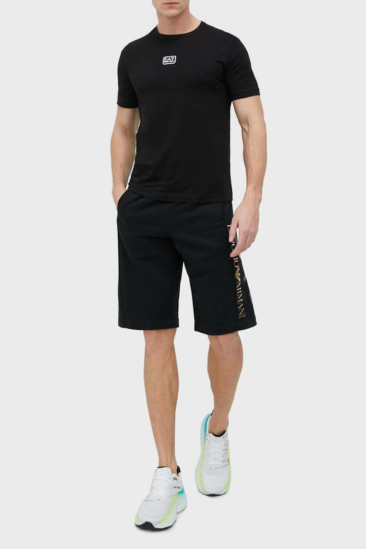 EA7 Pamuklu Logolu Regular Fit Cepli Erkek Bermuda 3RPS57 PJLSZ 0208 SİYAH - 2