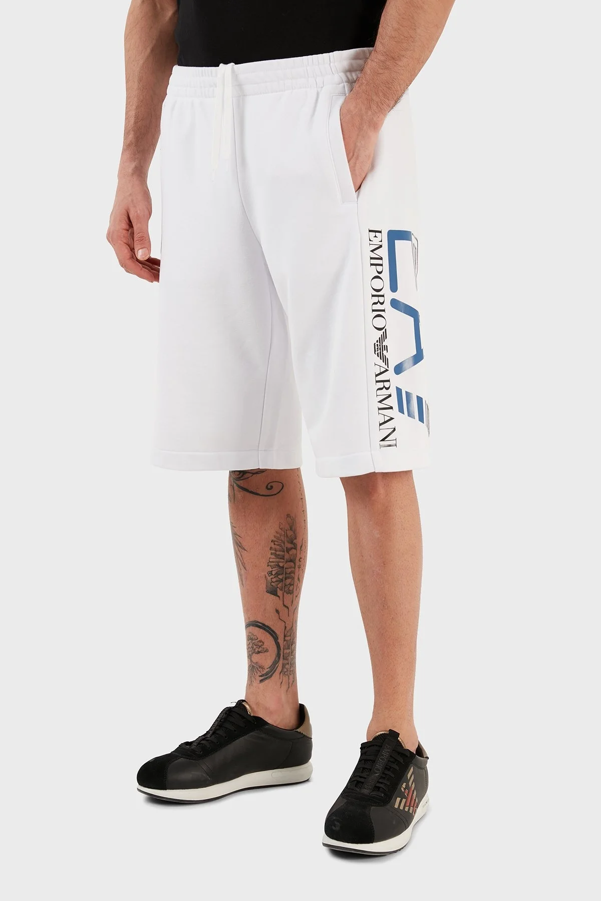 EA7 Pamuklu Logolu Regular Fit Cepli Erkek Bermuda 3RPS57 PJLSZ 1100 BEYAZ - 2