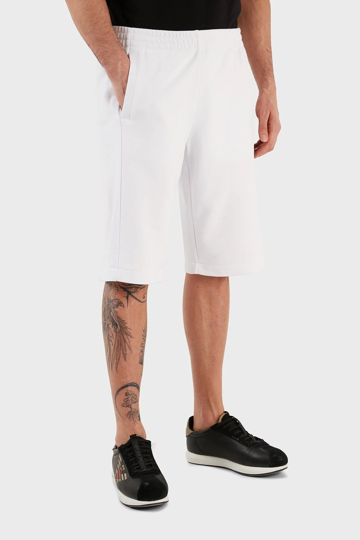 EA7 Pamuklu Logolu Regular Fit Cepli Erkek Bermuda 3RPS57 PJLSZ 1100 BEYAZ - 3