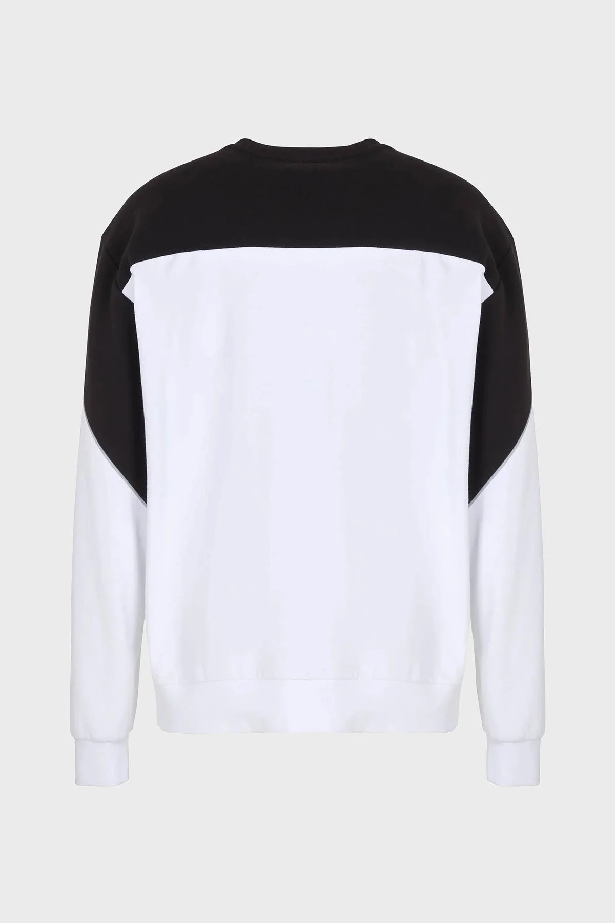 EA7 Pamuklu Oversize Fit Bisiklet Yaka Erkek Sweat 6RPM29 PJ07Z 1100 BEYAZ - 4