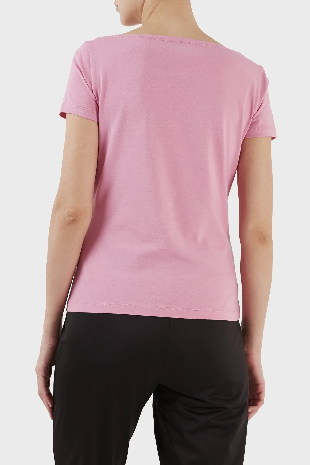 EA7 Pamuklu Regular Fit Bisiklet Yaka Bayan T Shirt 3RTT30 TJDLZ 1428 PEMBE - 6