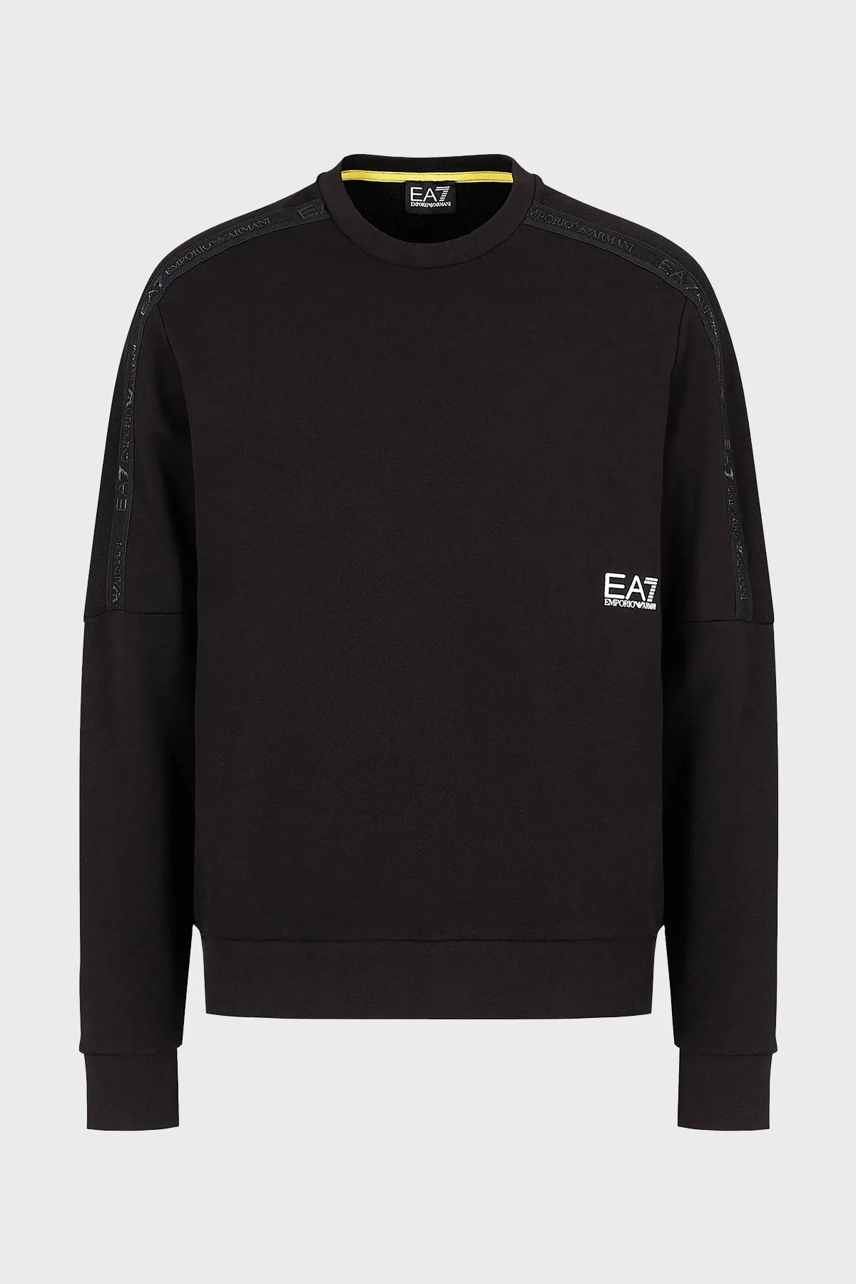 EA7 Pamuklu Regular Fit Bisiklet Yaka Erkek Sweat 3DPM56 PJEQZ 0200 SİYAH - 4