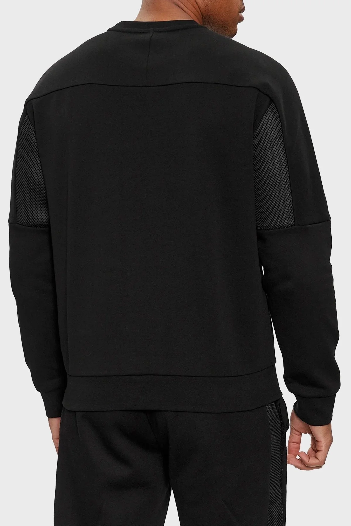 EA7 Pamuklu Regular Fit Bisiklet Yaka Erkek Sweat 3DPM58 PJ07Z 1200 SİYAH - 3