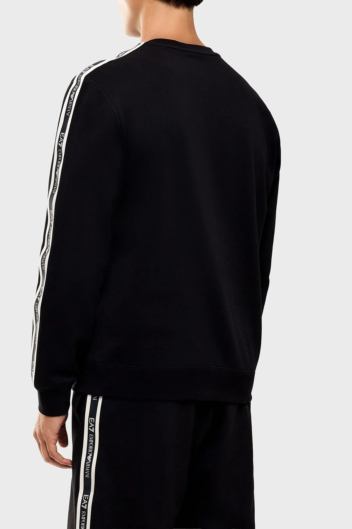 EA7 Pamuklu Regular Fit Bisiklet Yaka Erkek Sweat 7M002195 AF10377 UC001 Siyah - 3