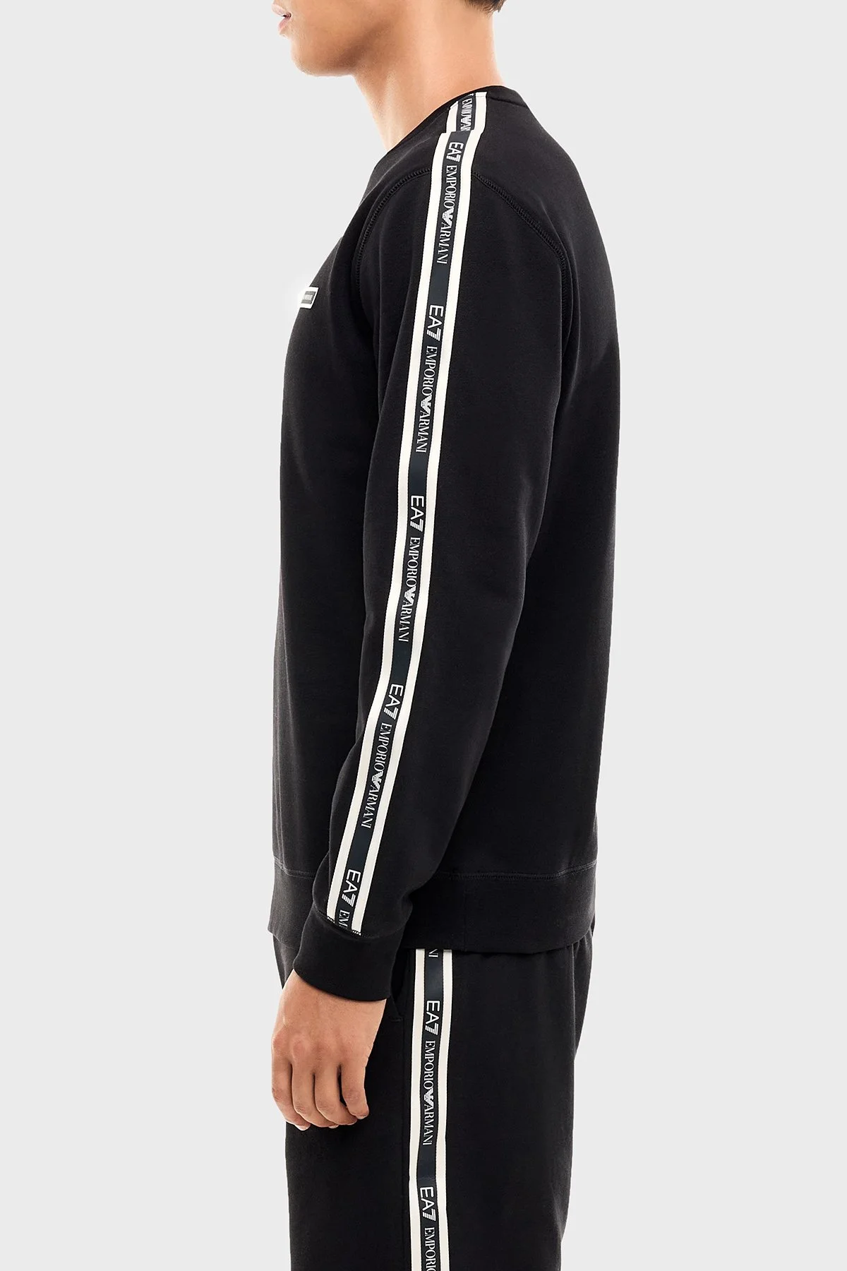 EA7 Pamuklu Regular Fit Bisiklet Yaka Erkek Sweat 7M002195 AF10377 UC001 Siyah - 4