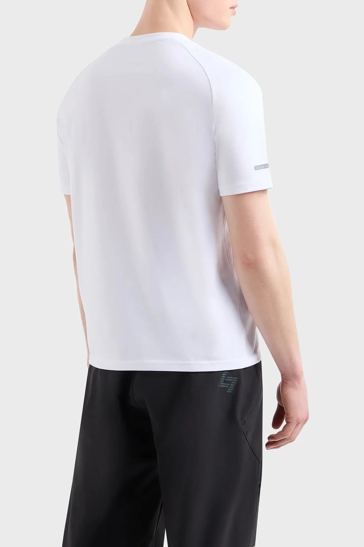 EA7 Pamuklu Regular Fit Bisiklet Yaka Erkek T Shirt 3DPT24 PJUVZ 1100 BEYAZ - 2