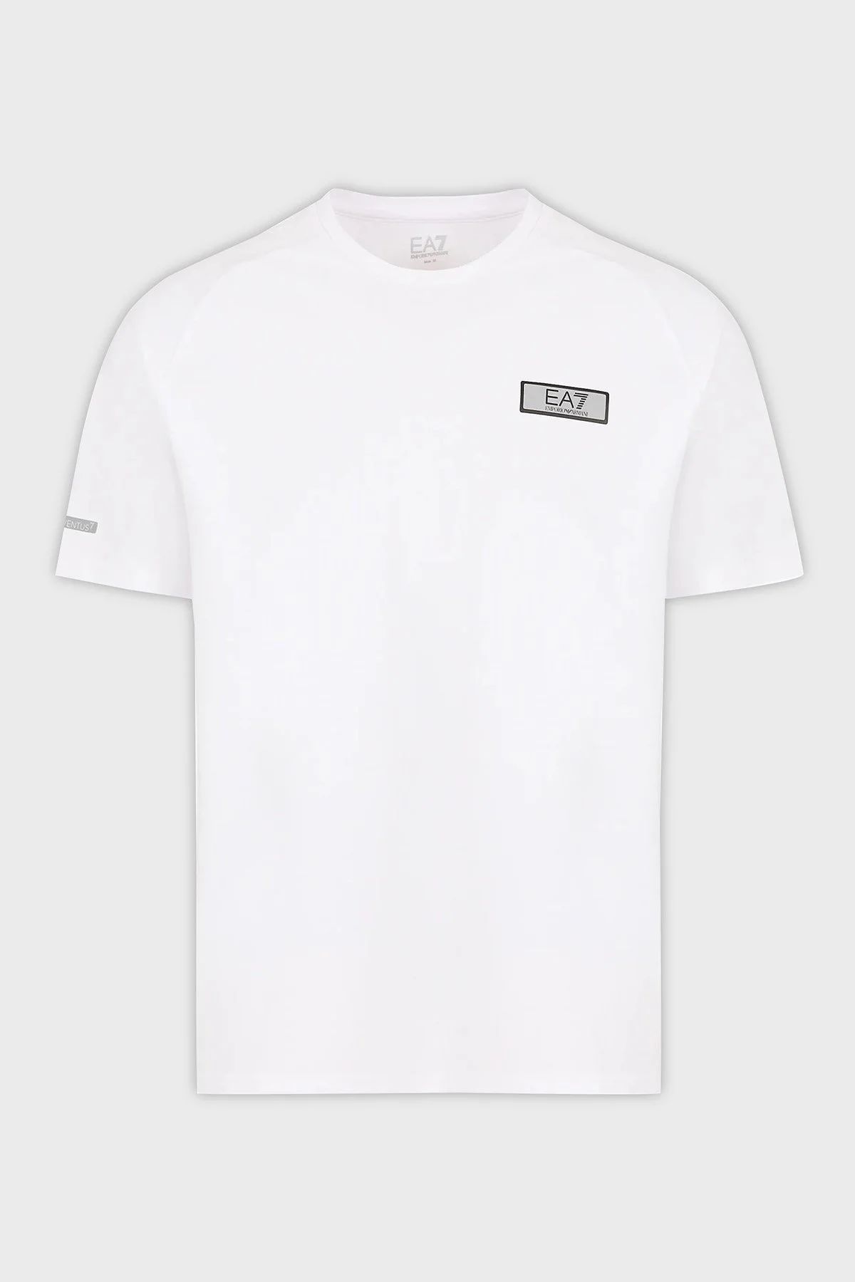 EA7 Pamuklu Regular Fit Bisiklet Yaka Erkek T Shirt 3DPT24 PJUVZ 1100 BEYAZ - 5