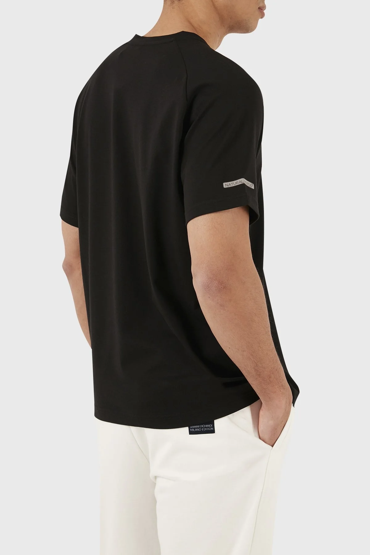 EA7 Pamuklu Regular Fit Bisiklet Yaka Erkek T Shirt 3DPT24 PJUVZ 1200 SİYAH - 8