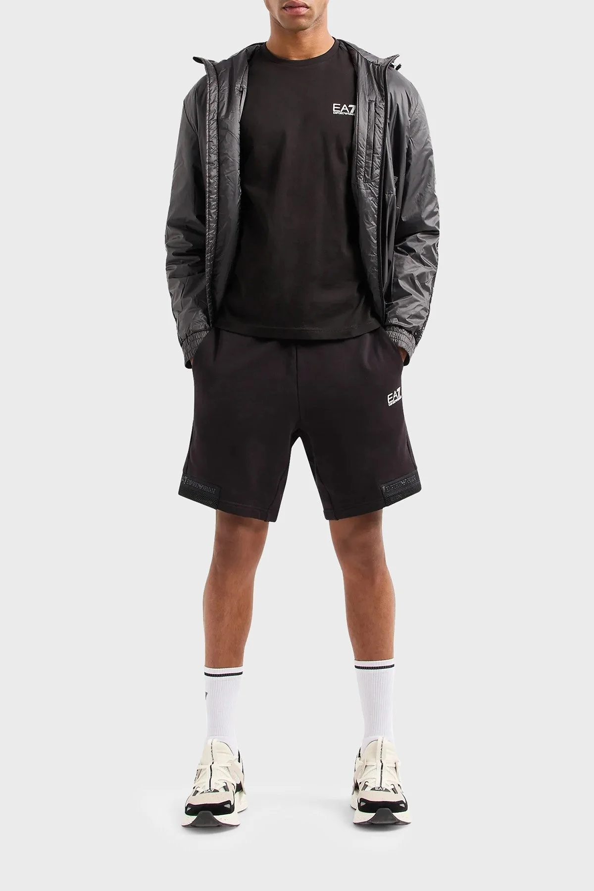 EA7 Pamuklu Regular Fit Bisiklet Yaka Erkek T Shirt 3DPT35 PJ02Z 0200 SİYAH - 7