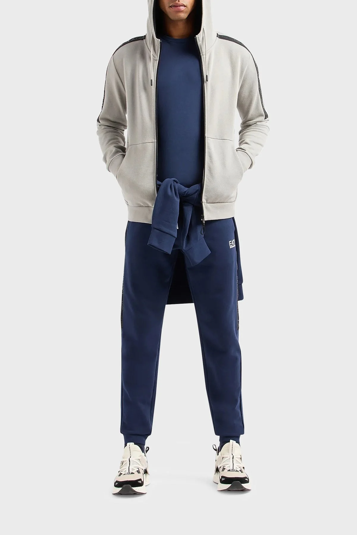 EA7 Pamuklu Regular Fit Bisiklet Yaka Erkek T Shirt 3DPT35 PJ02Z 0554 LACİVERT - 3