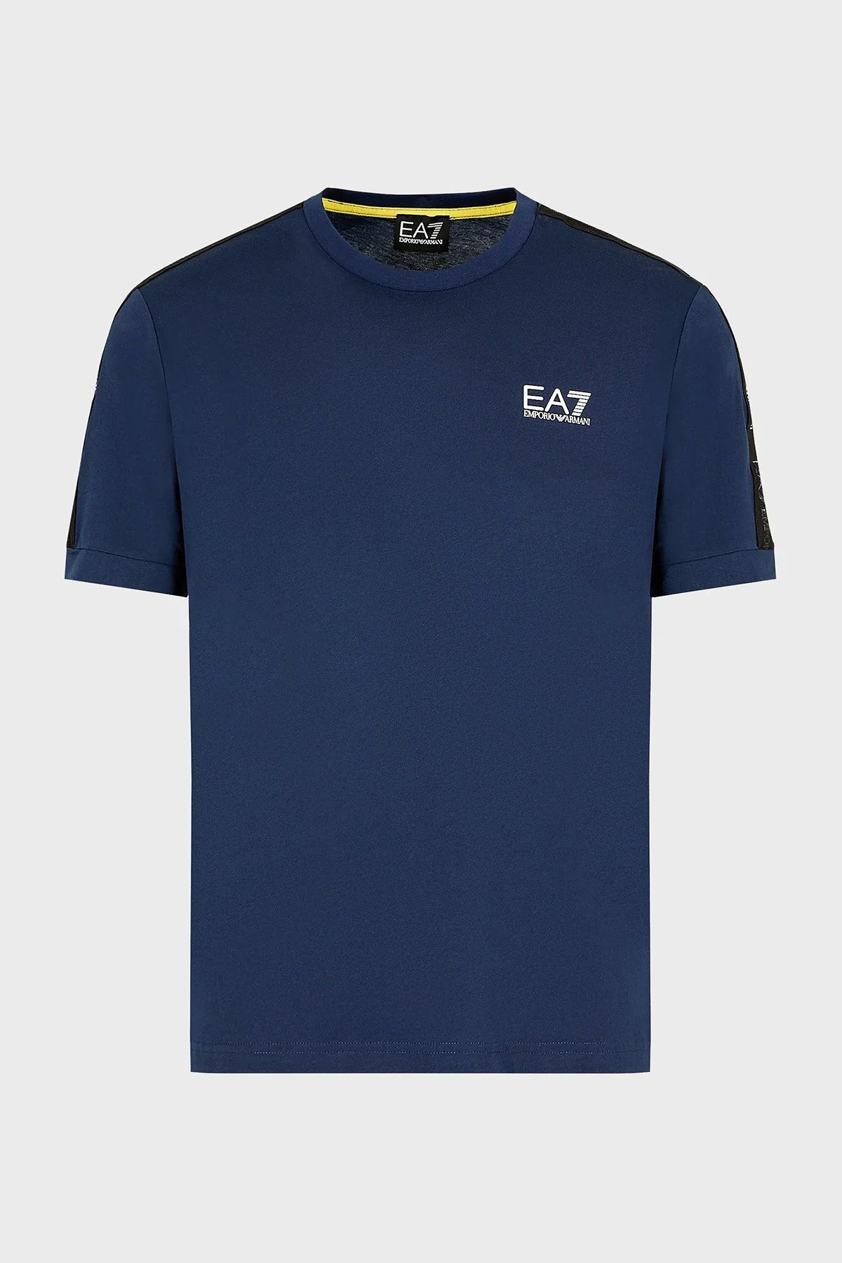 EA7 Pamuklu Regular Fit Bisiklet Yaka Erkek T Shirt 3DPT35 PJ02Z 0554 LACİVERT - 5