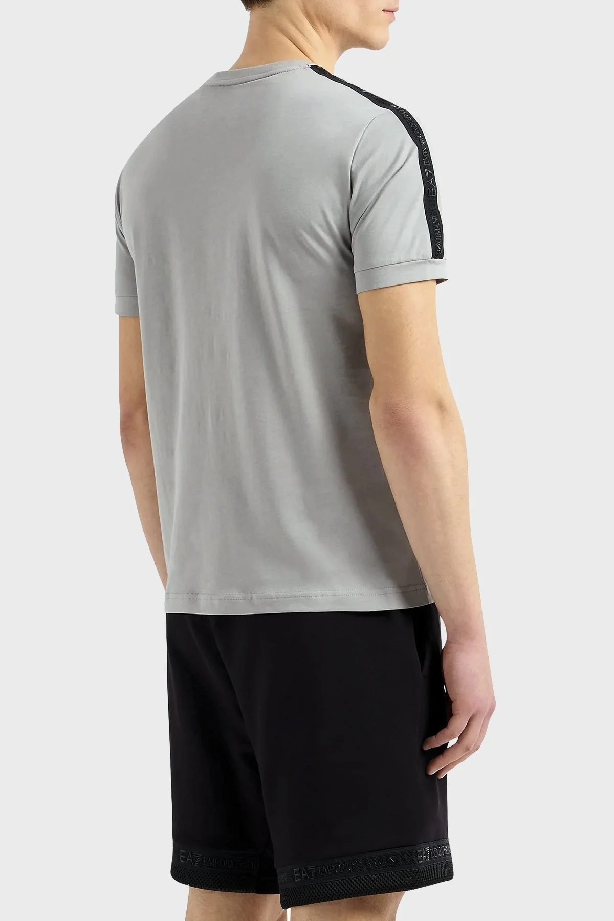 EA7 Pamuklu Regular Fit Bisiklet Yaka Erkek T Shirt 3DPT35 PJ02Z 0923 GRİ - 2