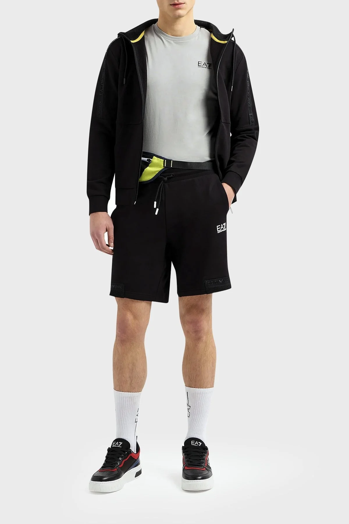 EA7 Pamuklu Regular Fit Bisiklet Yaka Erkek T Shirt 3DPT35 PJ02Z 0923 GRİ - 3