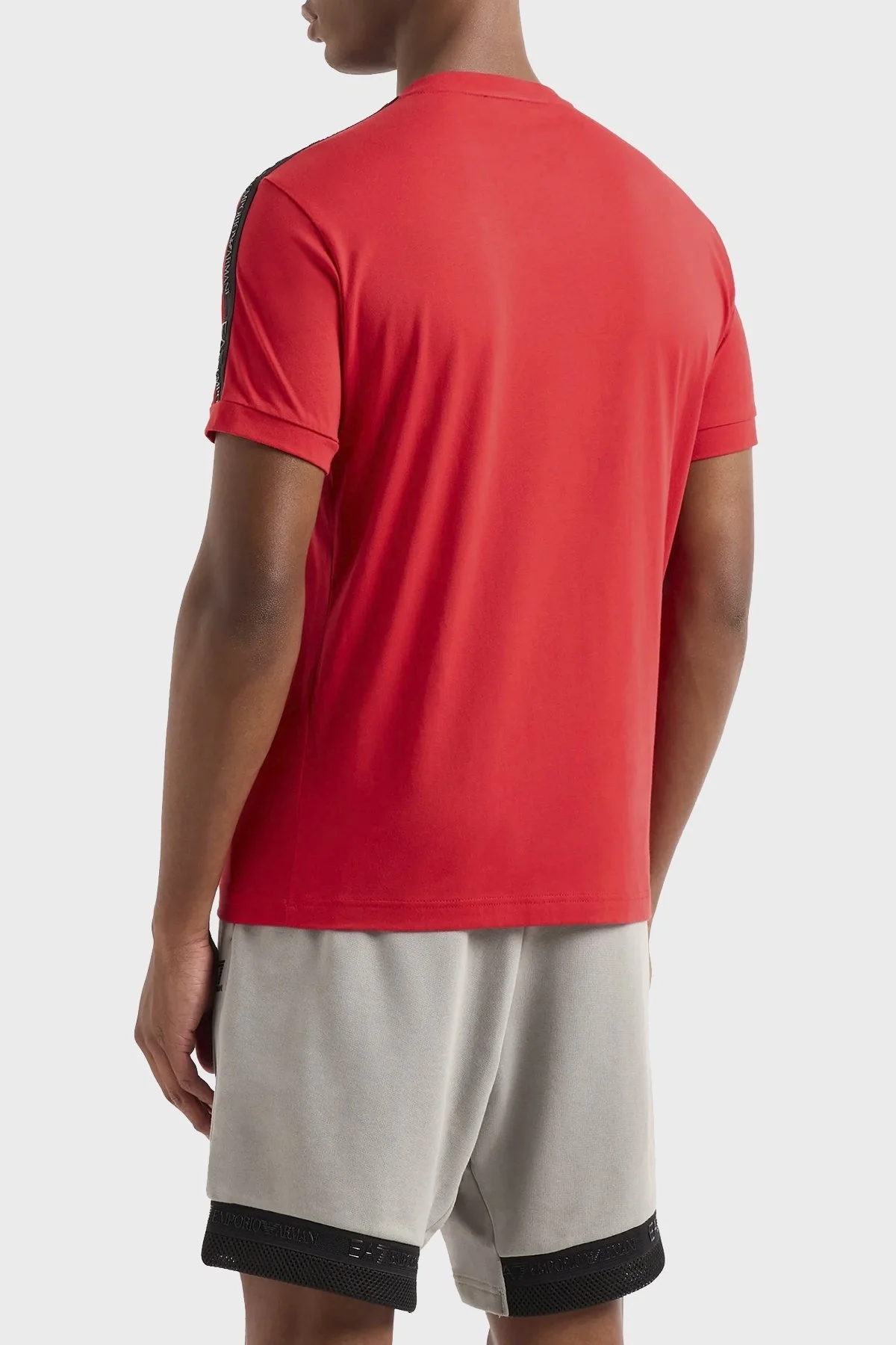 EA7 Pamuklu Regular Fit Bisiklet Yaka Erkek T Shirt 3DPT35 PJ02Z 1461 KIRMIZI - 2