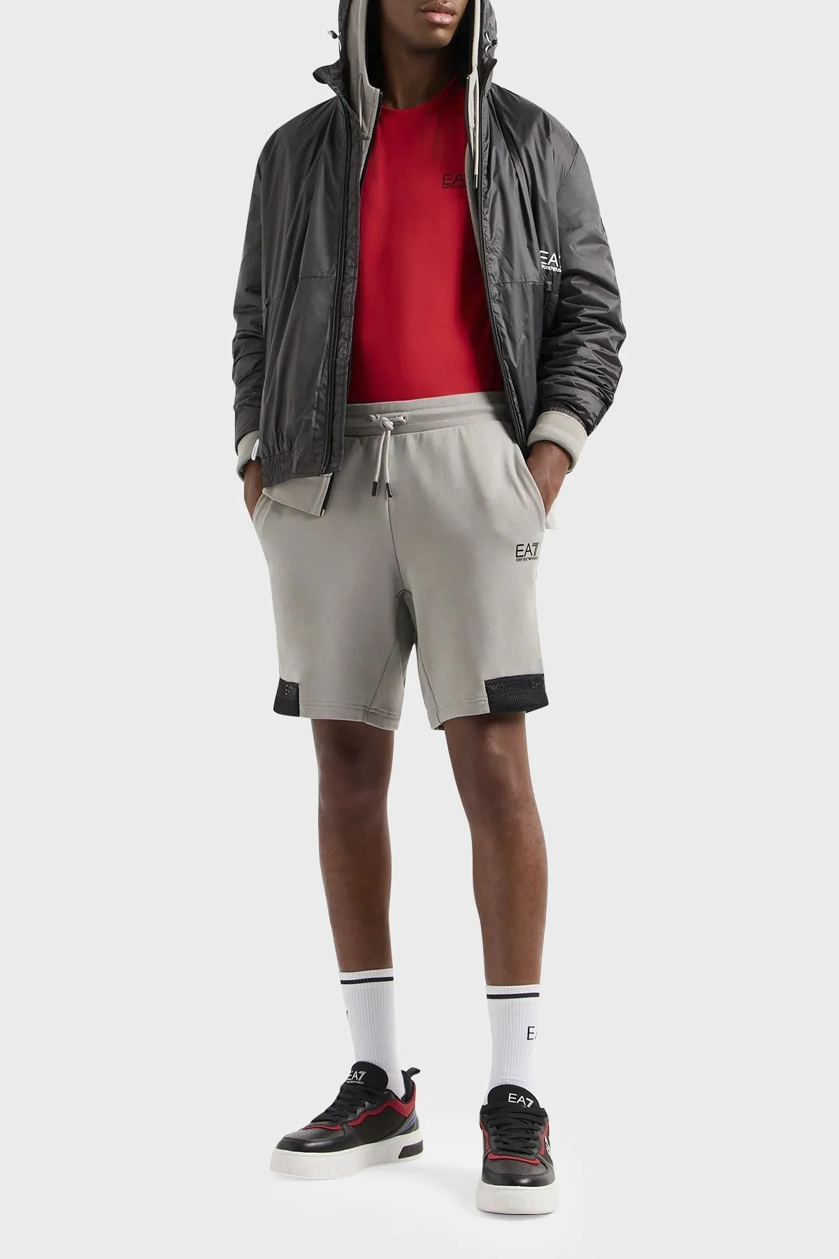 EA7 Pamuklu Regular Fit Bisiklet Yaka Erkek T Shirt 3DPT35 PJ02Z 1461 KIRMIZI - 3