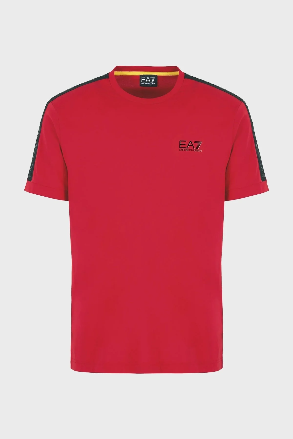 EA7 Pamuklu Regular Fit Bisiklet Yaka Erkek T Shirt 3DPT35 PJ02Z 1461 KIRMIZI - 5