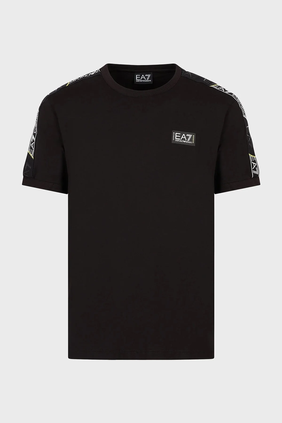 EA7 Pamuklu Regular Fit Bisiklet Yaka Erkek T Shirt 3RPT06 PJ02Z 1200 SİYAH - 4