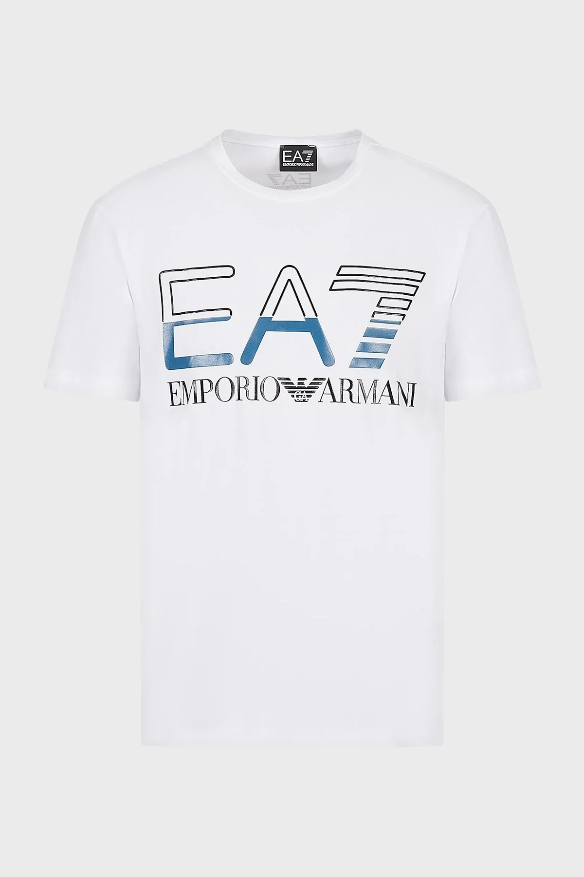 EA7 Pamuklu Regular Fit Bisiklet Yaka Erkek T Shirt 3RPT07 PJLBZ 1100 BEYAZ - 4