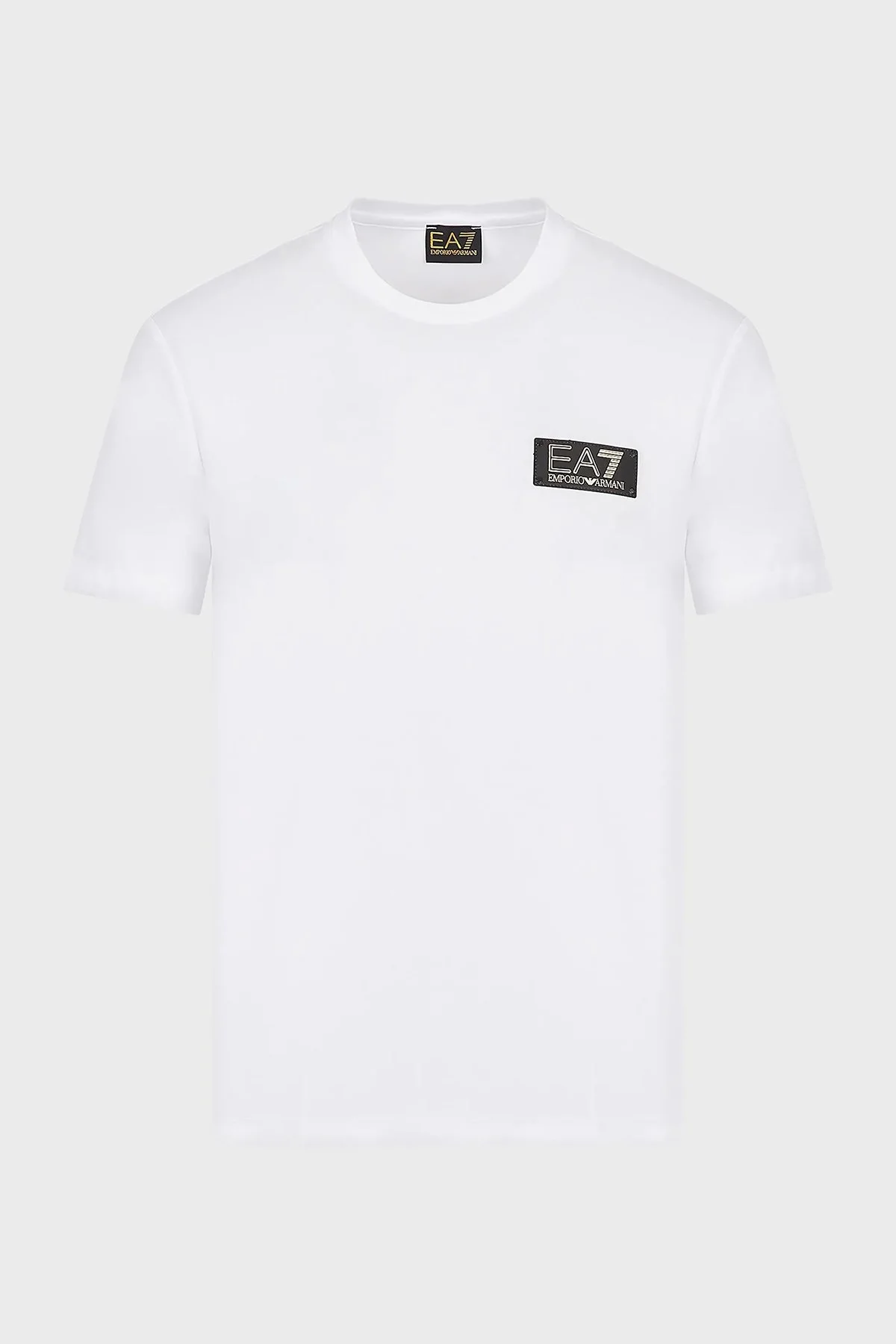 EA7 Pamuklu Regular Fit Bisiklet Yaka Erkek T Shirt 3RPT19 PJM9Z 1100 BEYAZ - 4