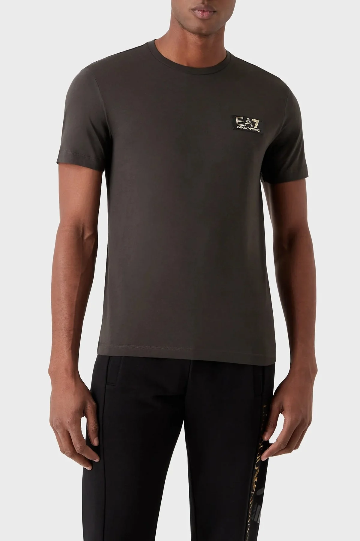 EA7 Pamuklu Regular Fit Bisiklet Yaka Erkek T Shirt 3RPT19 PJM9Z 1997 ANTRASİT - 1