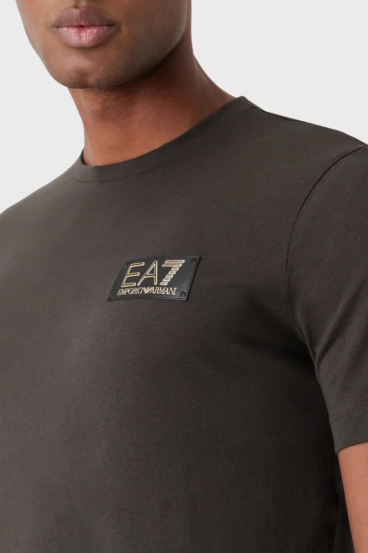 EA7 Pamuklu Regular Fit Bisiklet Yaka Erkek T Shirt 3RPT19 PJM9Z 1997 ANTRASİT - 3