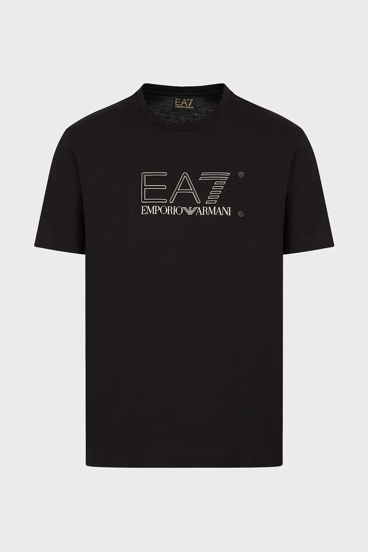 EA7 Pamuklu Regular Fit Bisiklet Yaka Erkek T Shirt 3RPT20 PJM9Z 1200 SİYAH - 4